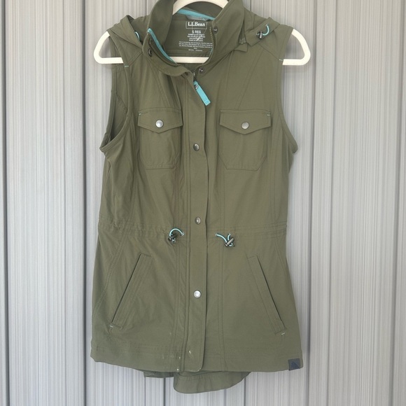 L.L. Bean Women's Olive Green Performance Utility Vest Sleeveless Sz S - Picture 3 of 10